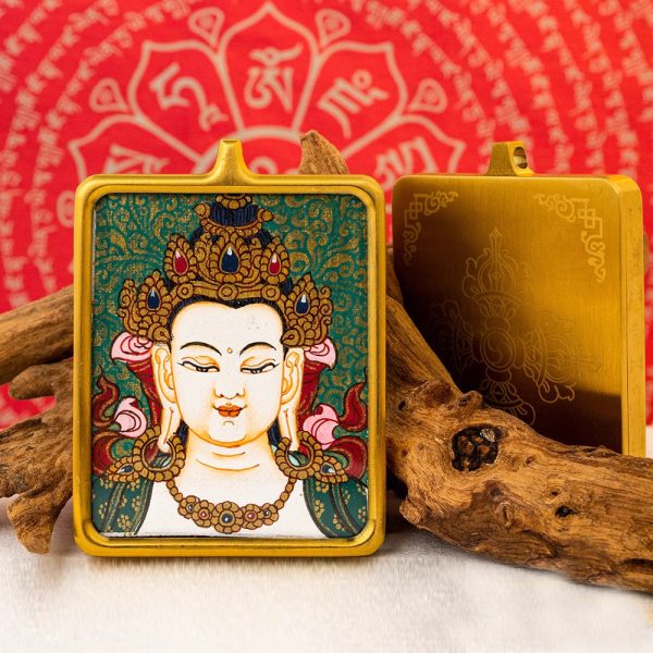 Tibetan Buddhist articles hand-painted handicrafts tathagata thangka gilded ornament pendant cw2000