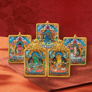 Tibetan Buddhist articles hand-painted handicrafts green tara thangka gilded ornament pendant