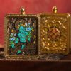 Tibetan Buddhist articles hand-painted handicrafts Mahāsthāmaprāpta thangka gilded ornament pendant cw20000
