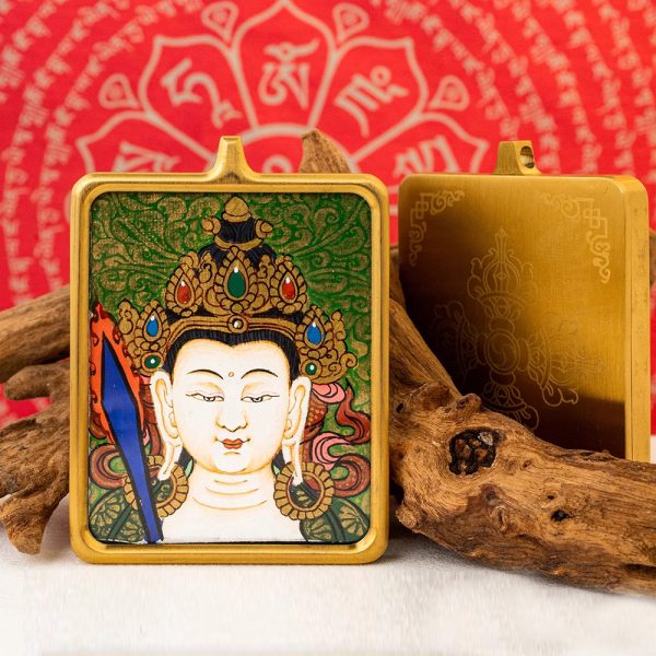 Tibetan Buddhist articles hand-painted handicrafts tathagata thangka gilded ornament pendant cw2000