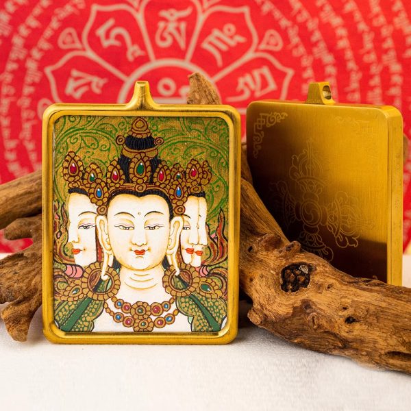 Tibetan Buddhist articles hand-painted handicrafts tathagata thangka gilded ornament pendant cw2000