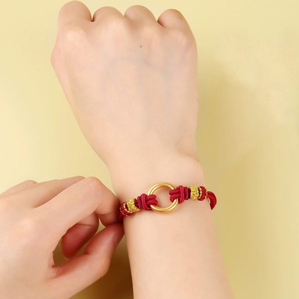 Red Rope DIY Children's Hand-woven love couple's Bracelet Women's and Men's Safety Buckles cw2000