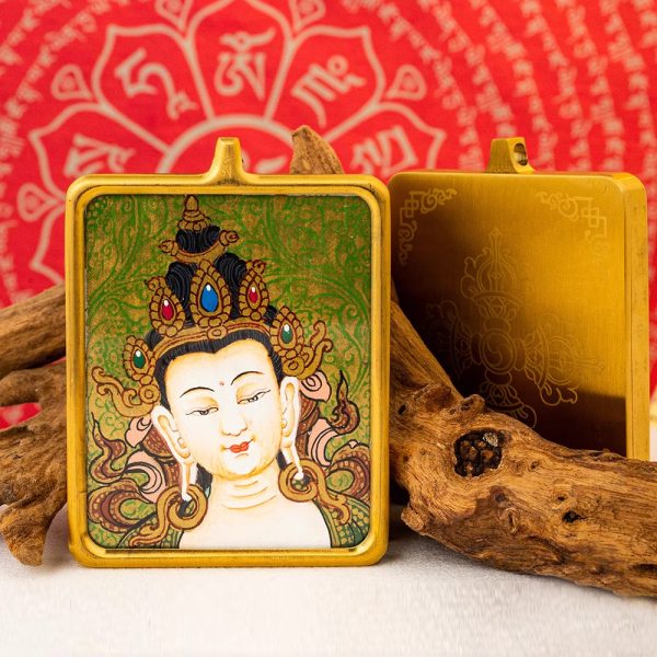 Tibetan Buddhist articles hand-painted handicrafts tathagata thangka gilded ornament pendant cw2000