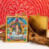 Tibetan Buddhist articles hand-painted handicrafts green tara thangka gilded ornament pendant