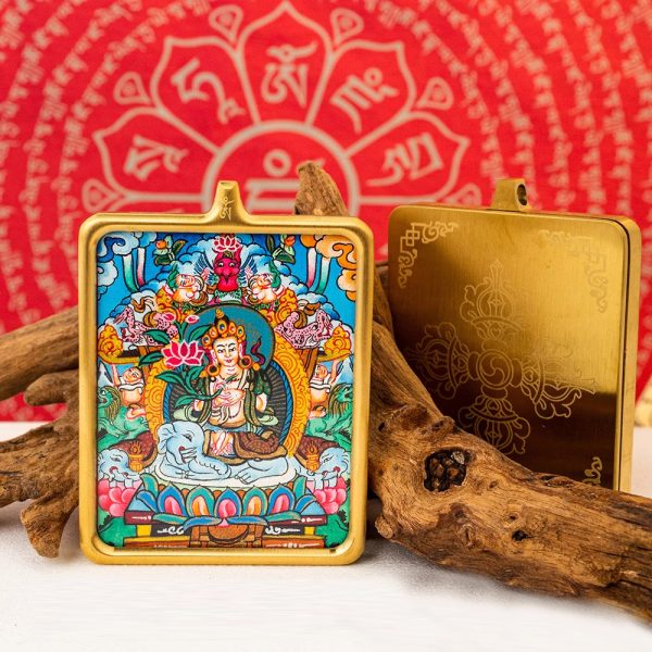Tibetan Buddhist articles hand-painted handicrafts green tara thangka gilded ornament pendant