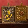 Tibetan Buddhist articles hand-painted handicrafts Mahāsthāmaprāpta thangka gilded ornament pendant cw20000