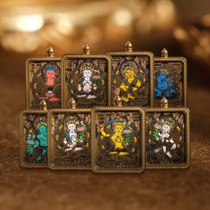 Tibetan Buddhist articles hand-painted handicrafts Mahāsthāmaprāpta thangka gilded ornament pendant cw20000