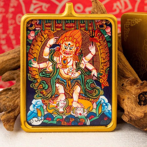 Tibetan Buddhist articles hand-painted handicrafts Cundi thangka gilded ornament pendant cw2000