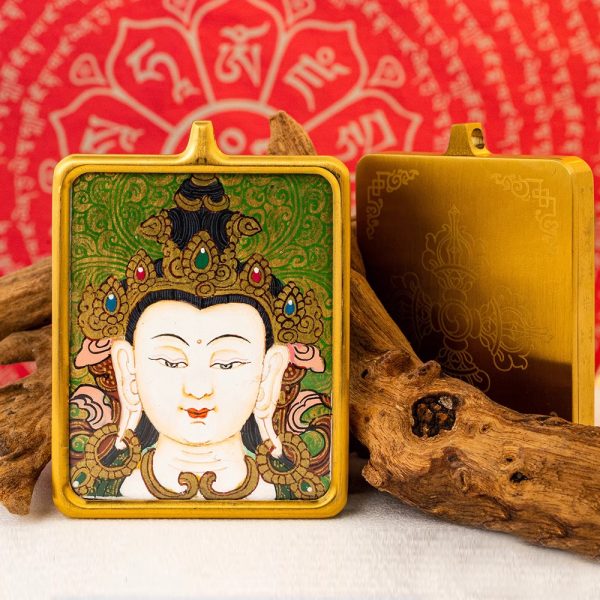 Tibetan Buddhist articles hand-painted handicrafts tathagata thangka gilded ornament pendant cw2000