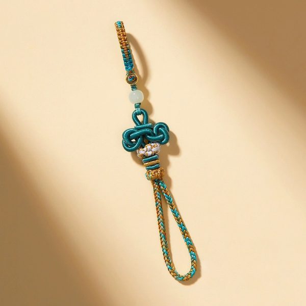 主图_07 Hand-woven Chinese knot keychain, mobile phone chain, couple token, bag pendant cw2000