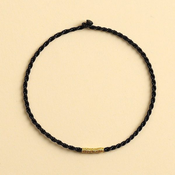 Hand-woven tiny red string bracelet, anklet rope DIY Handicrafts fortune wealthy energy cw2000