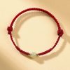 主图_09 Hetian jade natural lucky bead bracelet hand-woven red rope wristband turns safe and auspicious cw2000