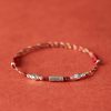 925 silver-plated bracelet braided red hand-woven wristband, smooth promotion cw2000