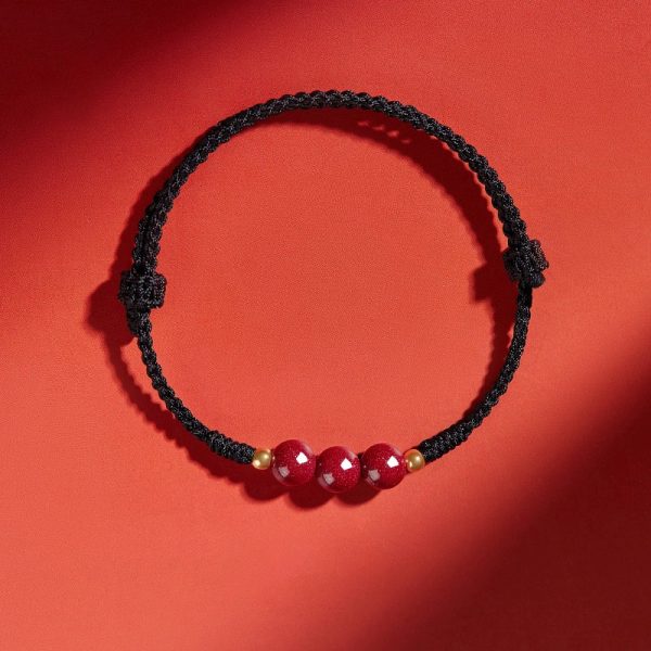hand-woven bracelet cinnabar avoid evil spirits and eliminate disasters
