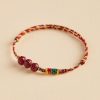 Good luck koi red bracelet cinnabar lotus bring luck red rope Hand woven wristband smooth career cw2000