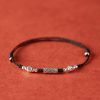 925 silver-plated bracelet braided red hand-woven wristband, smooth promotion cw2000