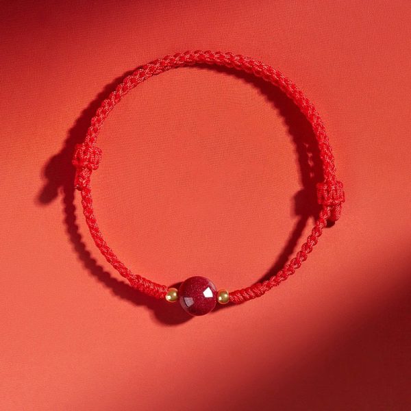 hand-woven bracelet cinnabar avoid evil spirits and eliminate disasters