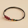 Good luck koi red bracelet cinnabar lotus bring luck red rope Hand woven wristband smooth career cw2000