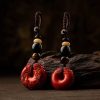 Cinnabar Pixiu, Ping An buckle, keychain, car ornament, red fortune chain, disaster avoidance, peace of mind cw2000
