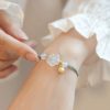 Hand-knitted bracelets, green ropes, agate, plum blossoms gold-plated lotus canopies, comfort liver and elegant cw2000