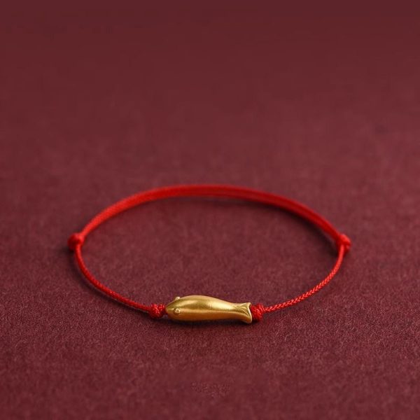 Good luck beads goldfish bracelet, hand-woven wristband, business success cw2000