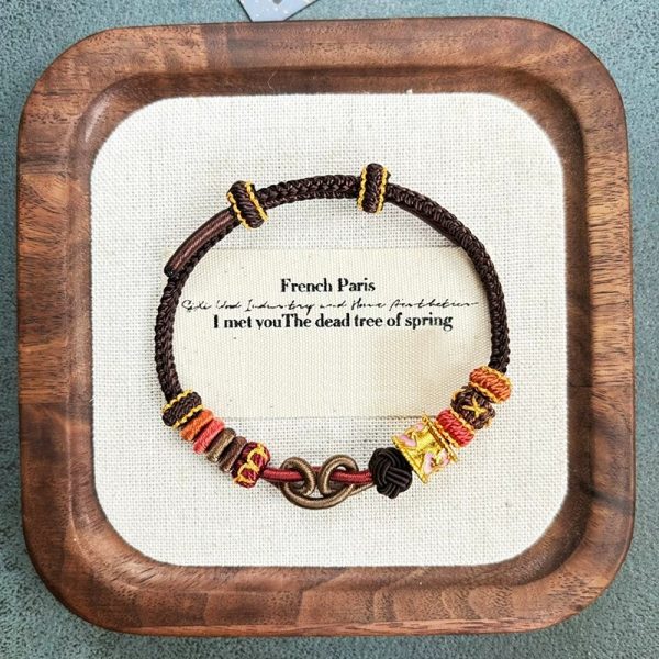 Black Mythical Wukong Knot Tight Bracelet Male DIY Handmade Red Rope cw2000