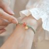 Red Agate Bracelet, Adjustable Hand-woven Red Rope wristband, Draining Health cw2000