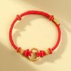 Red Rope DIY Children's Hand-woven love couple's Bracelet Women's and Men's Safety Buckles cw2000