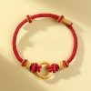 Red Rope DIY Children's Hand-woven love couple's Bracelet Women's and Men's Safety Buckles cw2000