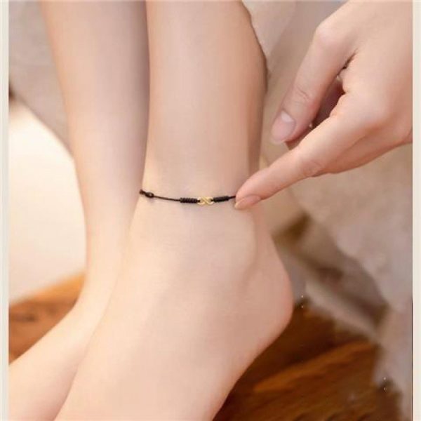 Infinity energy, Red Rope Anklet, Hand Braided Anklet, Couple Gifts, Eternal Love Unlimited rich bracelet cw2000