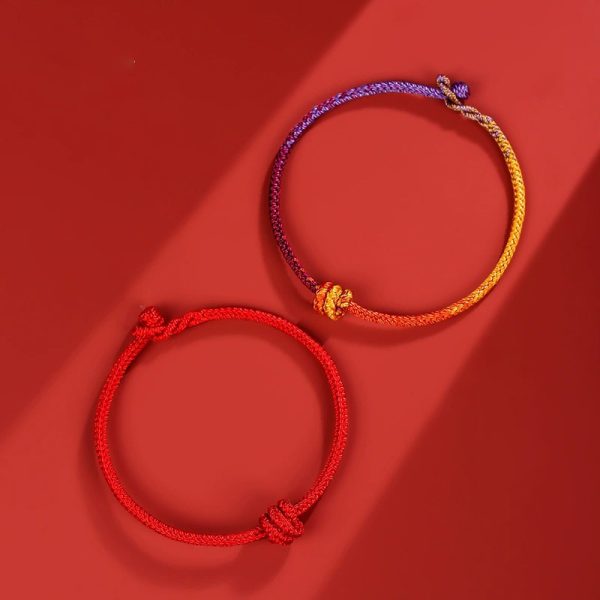 purple hand-woven red bracelet, Good luck, enthusiasm and excitement bring luck cw2000